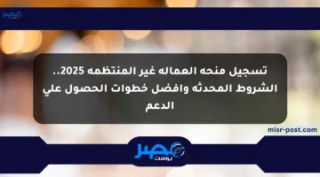 تسجيل منحة العمالة غير المنتظمة 2025.. الشروط المحدثة وأفضل خطوات الحصول على الدعم